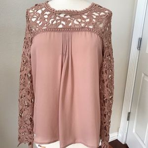 Unique Blouse With Lace Collar and Arms